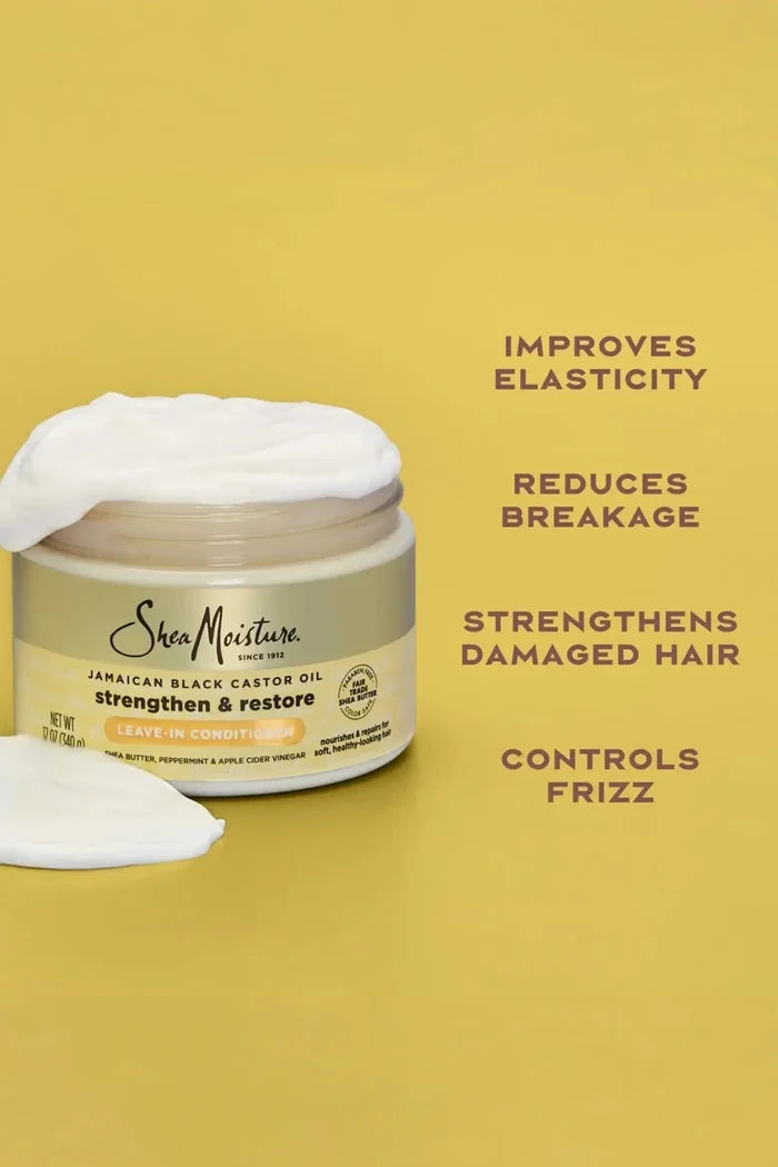 SHEA MOISTURE JAMAICAN BLACK CASTOR OIL STRENGTHEN&RESTORE LEAVE-IN CONDITIONER 11.5oz SHEA MOISTURE