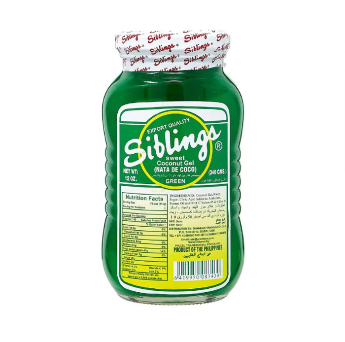 Siblings Coconut Gel Nata de Coco 340g Green