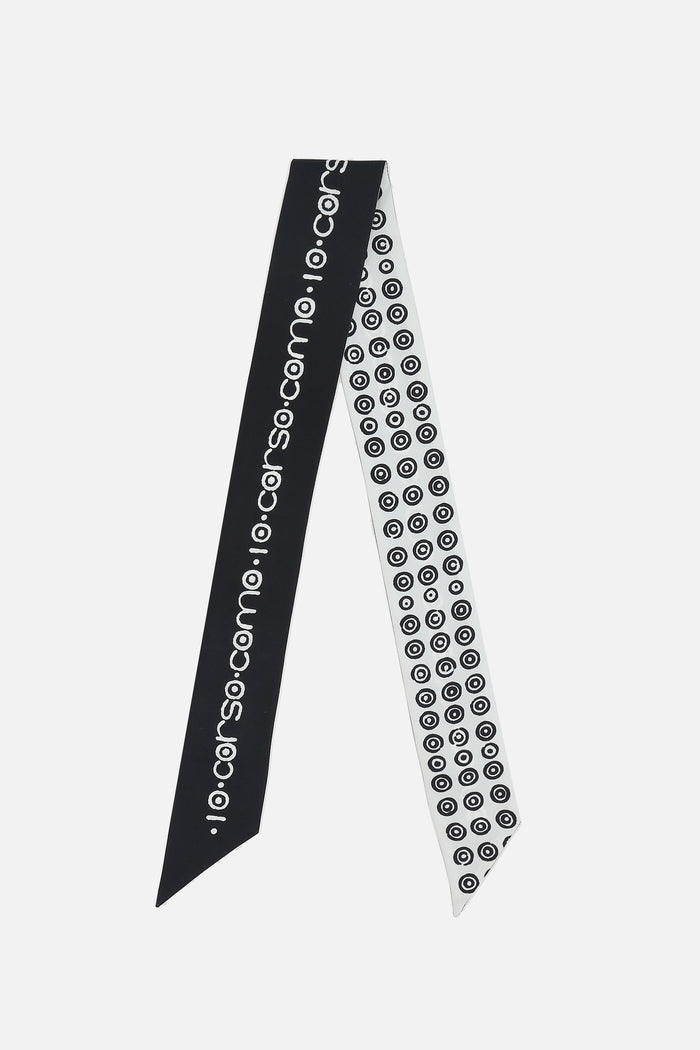silk bandeau with logo print