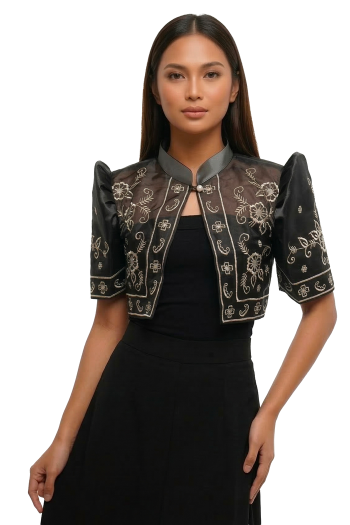 Black Filipiniana Bolero
