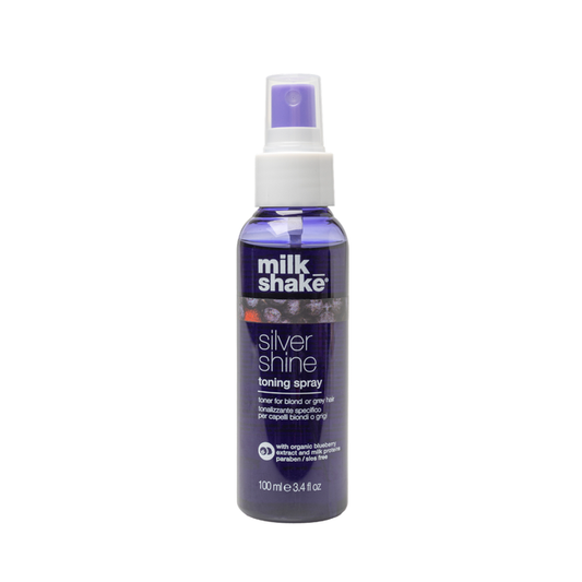 milk_shake Silver Shine toning spray bottle on a white background