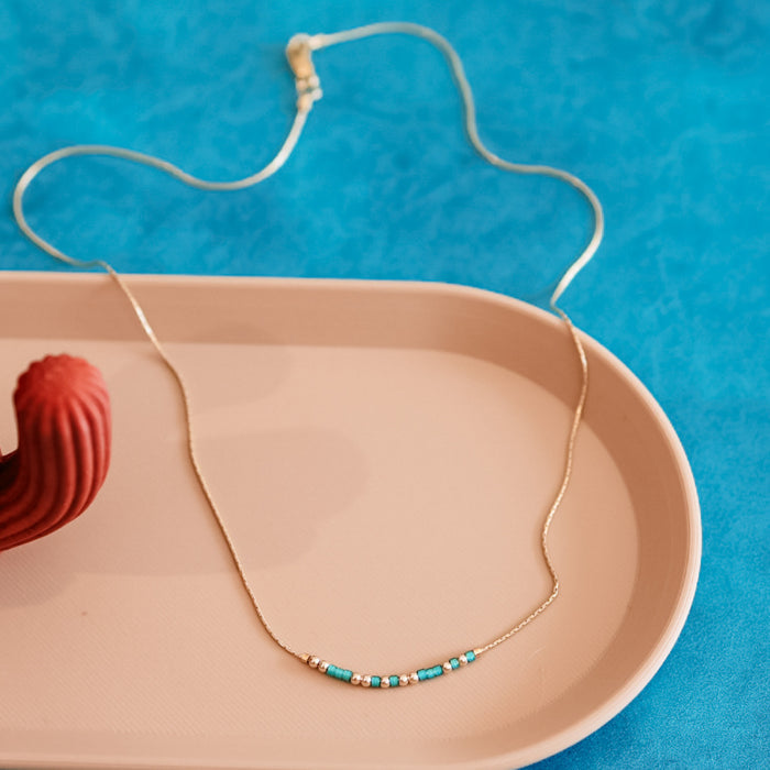 Sister Morse Code Necklace - Gold Filled