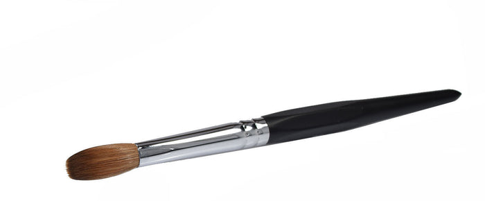 Six Angles - Black Petal Kolinsky Acrylic Nail Brush for Manicure Powder (CRIMPED)