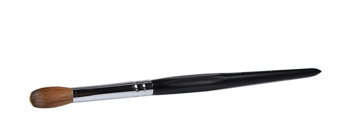 Six Angles - Black Petal Kolinsky Acrylic Nail Brush for Manicure Powder (CRIMPED)
