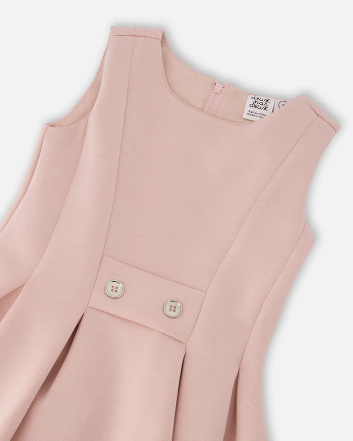 Sleeveless Neoprene Dress Pale Pink-3