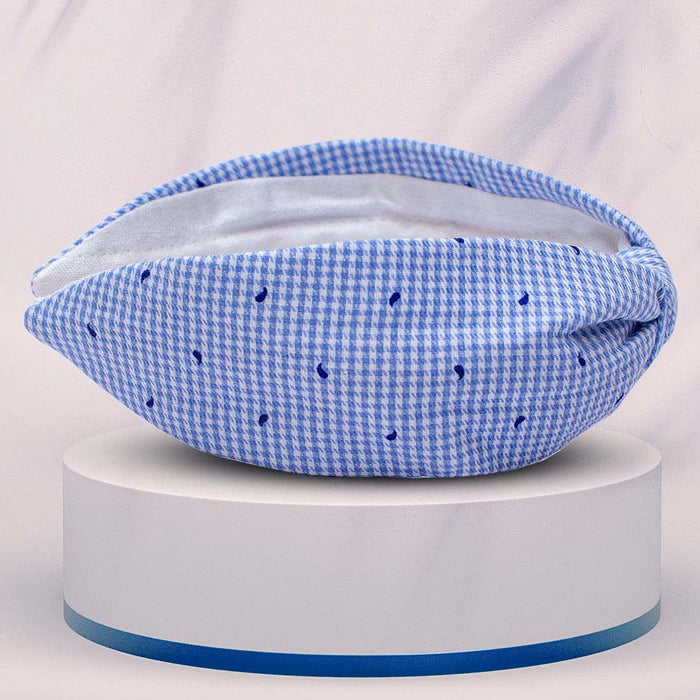 Small Checks Printed Knotted Headband