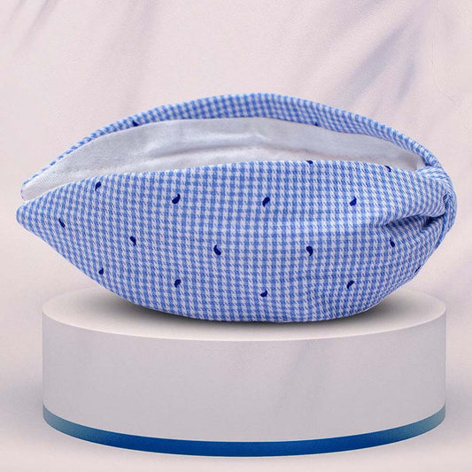 Small Checks Printed Knotted Headband