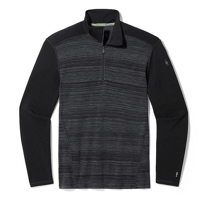Smartwool Men's Classic Thermal Merino Base Layer 1/4 Zip Apparel Smartwool Black Color Shift-K42 Small