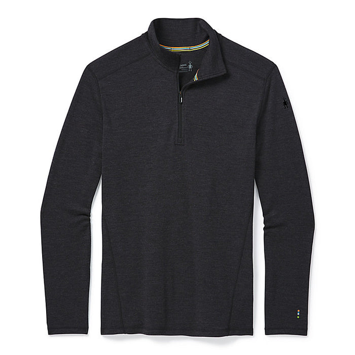 Smartwool Men's Classic Thermal Merino Base Layer 1/4 Zip Apparel Smartwool Charcoal Heather-010 Small
