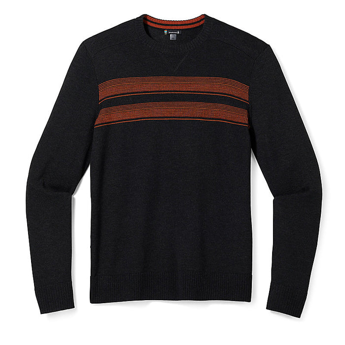 Smartwool Mens Sparwood Stripe Crew Apparel Smartwool M Charcoal Heather-010