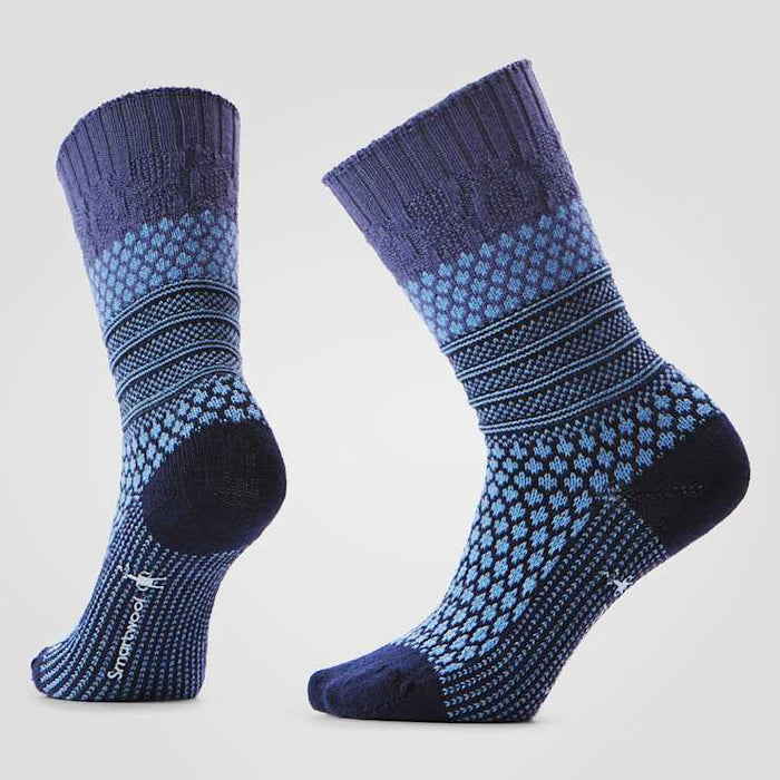 Smartwool Womens Popcorn Cable Sock Apparel Smartwool Serene Blue Small