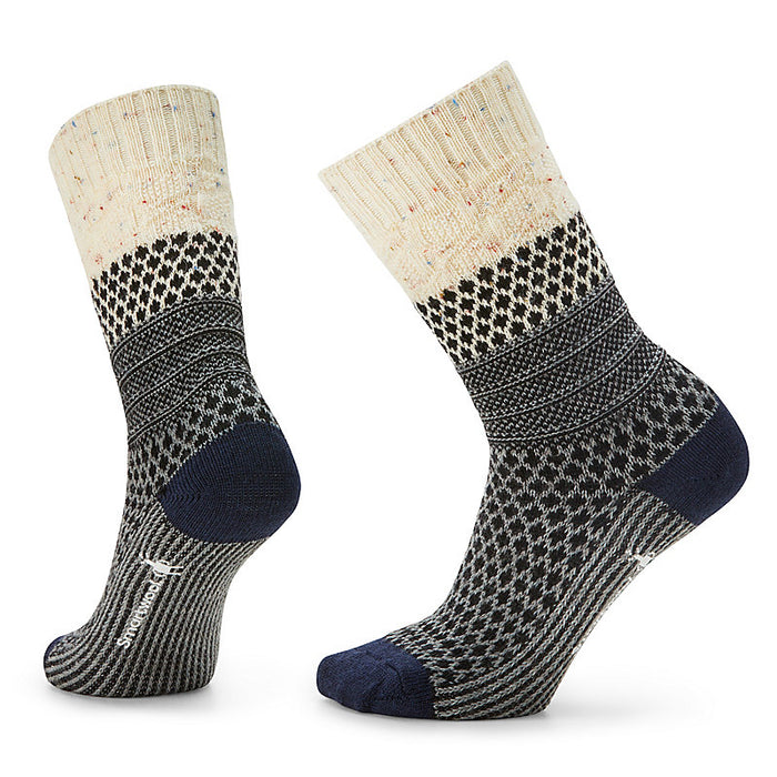Smartwool Womens Popcorn Cable Sock Apparel Smartwool Natural Donegal Small