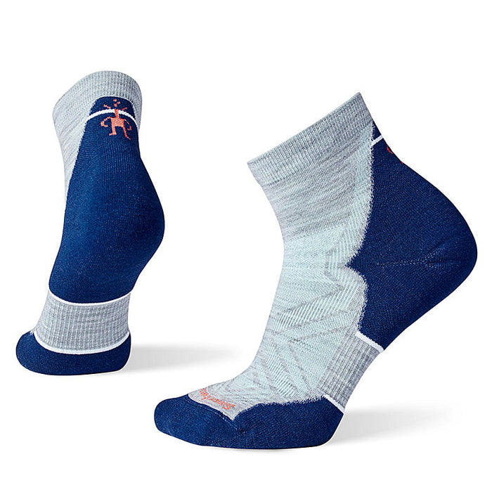 Smartwool Womens Run Targeted Cushion Ankle Socks Apparel Smartwool Light Gray Small