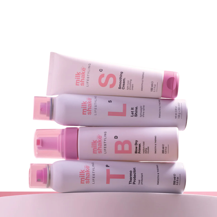 Set of hair care products from milk_shake  on a white background