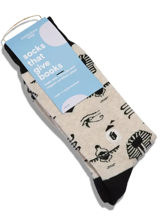 Socks That Give Books (Ivory Hieroglyphics)