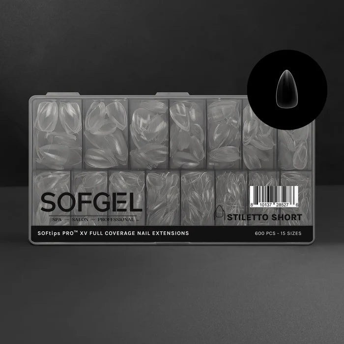 SOFGEL SOFTIPS PRO™ XII Standard Stiletto Short , 780 pcs