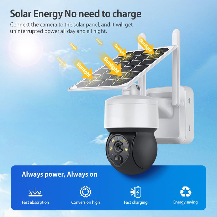 Solar-Powered 4G Wireless Outdoor Security Camera