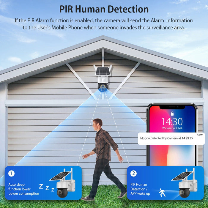 Solar-Powered 4G Wireless Outdoor Security Camera