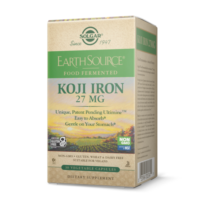 SOLGAR EARTH SOURCE® FOOD FERMENTED KOJI IRON 27 MG VEGETABLE CAPSULES