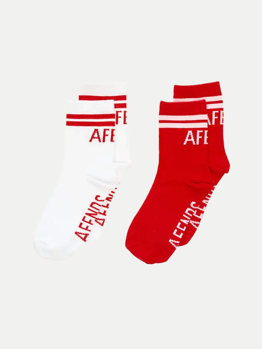 Split - Recycled Socks Two Pack | Tomato-Image 1