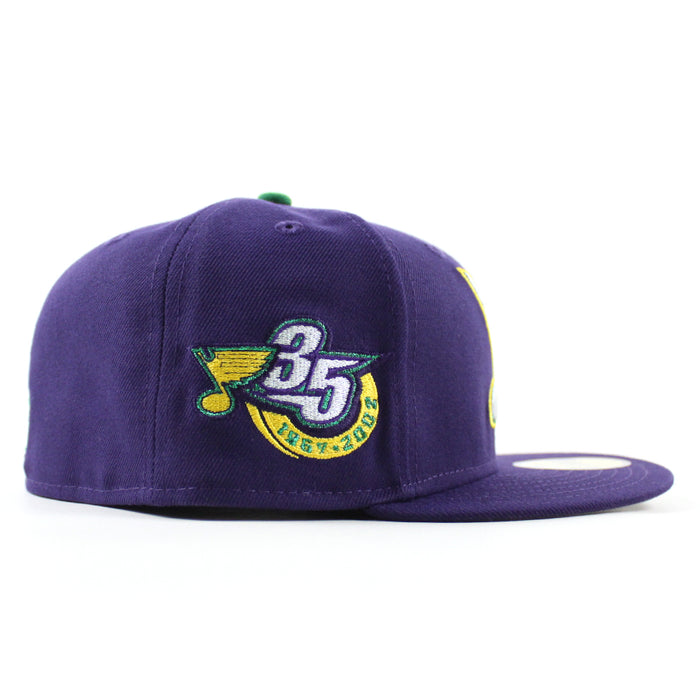 St. Louis Blues 35 Years New Era 59Fifty Fitted Hat (Purple Gray Under brim)
