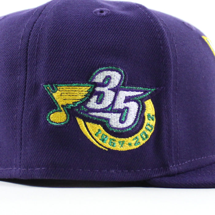 St. Louis Blues 35 Years New Era 59Fifty Fitted Hat (Purple Gray Under brim)