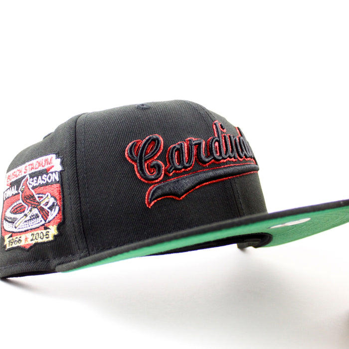 St. Louis Cardinals Busch Stadium New Era 59Fifty Fitted Hat (Black Green Under Brim)