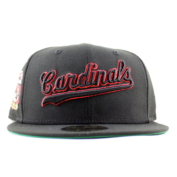 St. Louis Cardinals Busch Stadium New Era 59Fifty Fitted Hat (Black Green Under Brim)