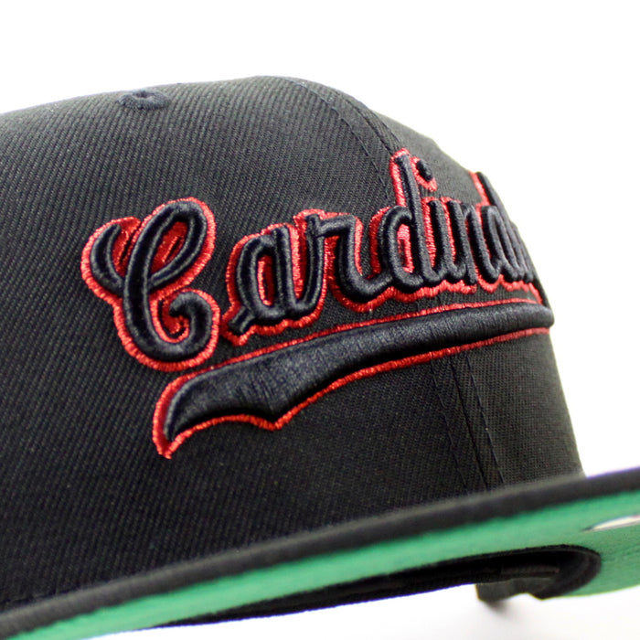 St. Louis Cardinals Busch Stadium New Era 59Fifty Fitted Hat (Black Green Under Brim)