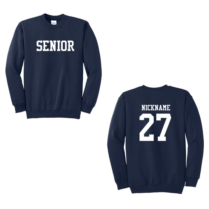 Staples Class of 2027 Senior Crewneck Logowear Staples Class of 2027 Navy Sweatshirt /White Text Adult XS