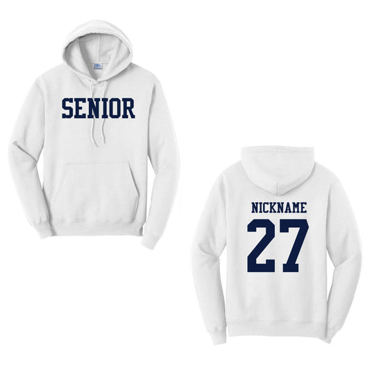 Staples Class of 2027 Senior Hoody Logowear Staples Class of 2027 White Sweatshirt with Navy Text Adult S