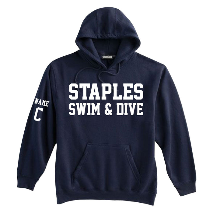 Staples Girls Swim & Dive Hooded Sweatshirt Logowear Staples Girls Swim & Dive Navy Adult XS
