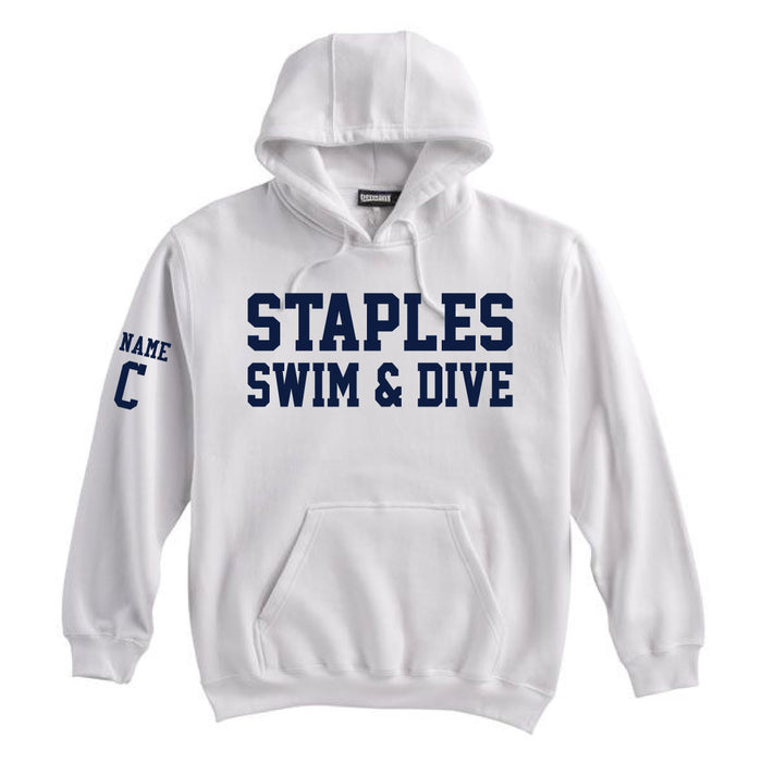 Staples Girls Swim & Dive Hooded Sweatshirt Logowear Staples Girls Swim & Dive White Adult XS