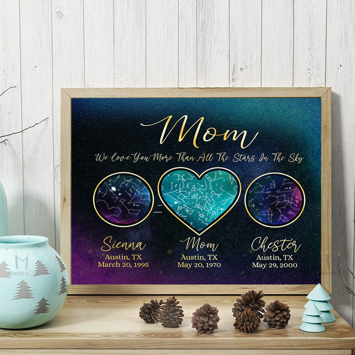 star map canvas for mother's day