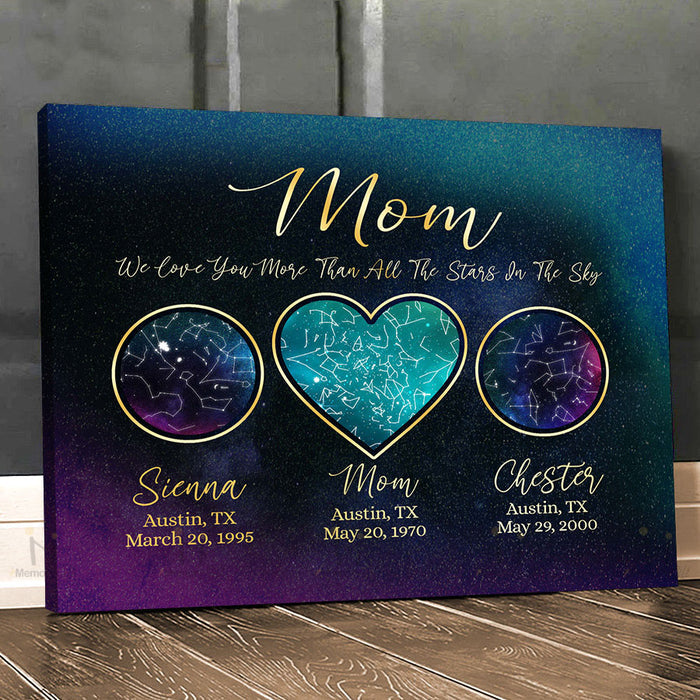 star map canvas for mother's day