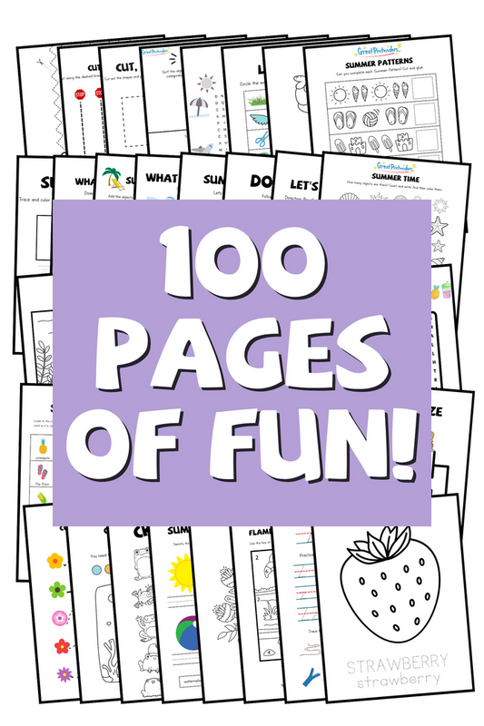 Summer Learning Materials - 100 pages!-Retail-Great Pretenders USA