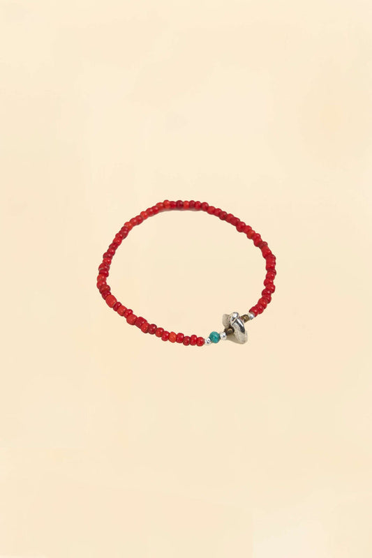 SunKu Antique Beads Bracelet - Red