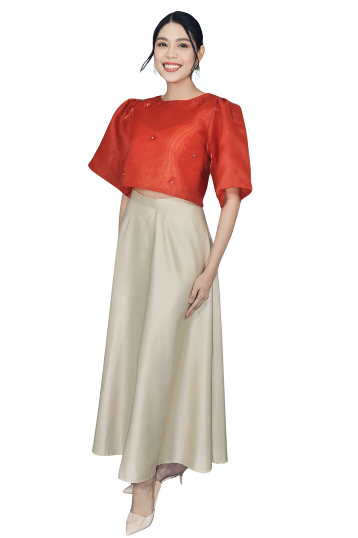 Filipiniana Kimona Sunset Rust