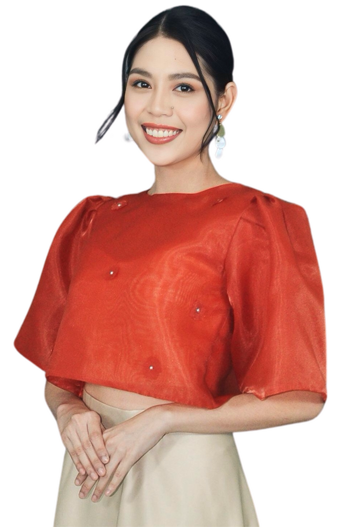 Filipiniana Rust Kimona for Women