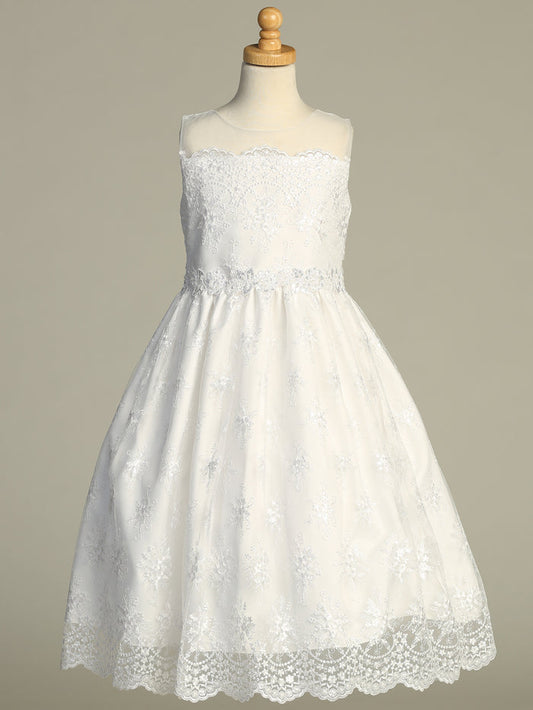 Swea Pea & Lilli Sleeveless Embroidered Tulle Dress