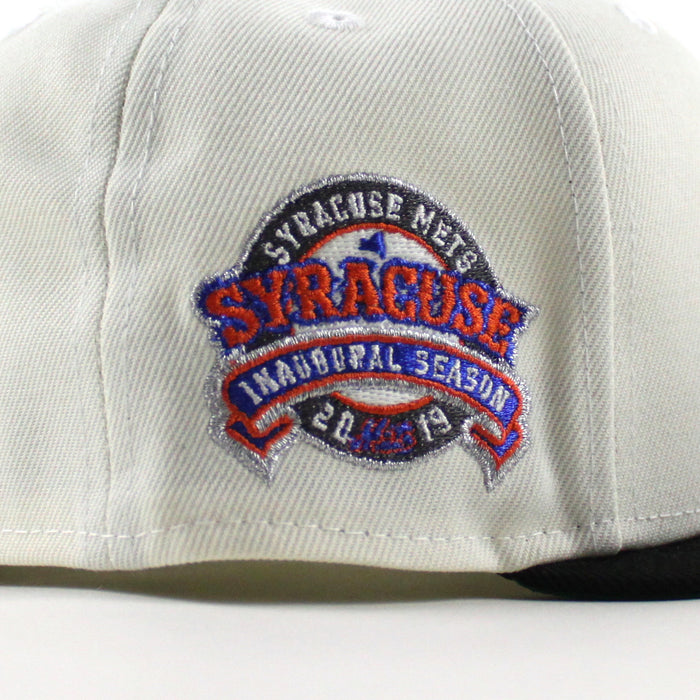 Syracuse Mets Inaugural Season New Era 59Fifty Fitted Hat (Chrome White Black Green Under Brim)