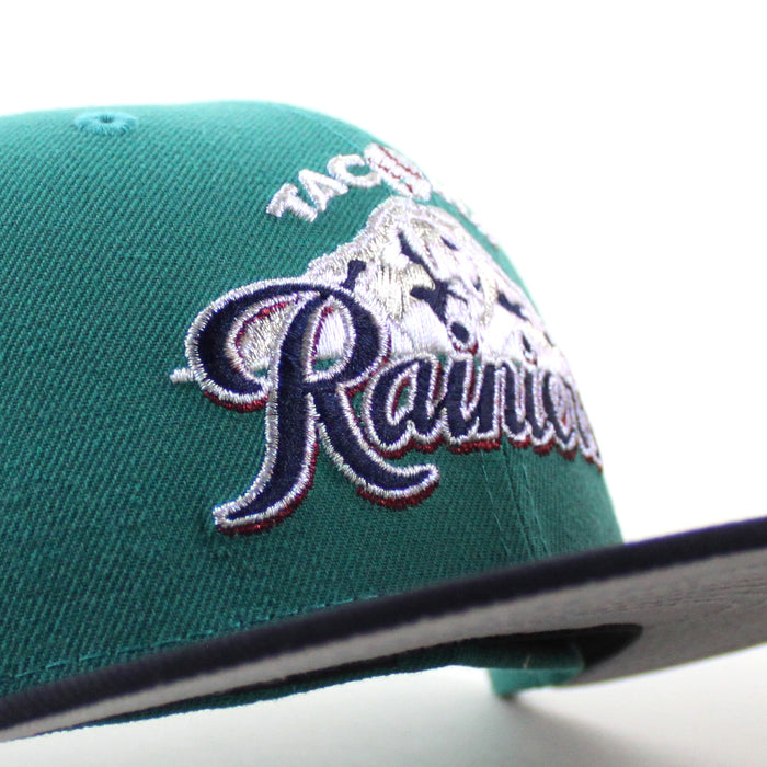 Tacoma Rainiers x Seattle Mariners New Era Fitted 59Fifty Hat (Teal Navy Gray Under Brim)