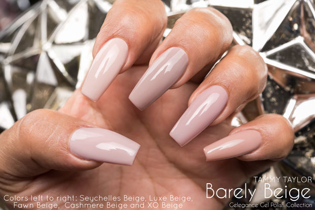 Tammy Taylor -"Barely Beige Collection"  Soak off Gel color - 5 COLORS