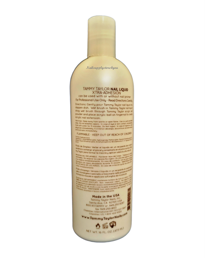 Tammy Taylor Nail Acrylic Liquid Xtra-Adhesion 16oz