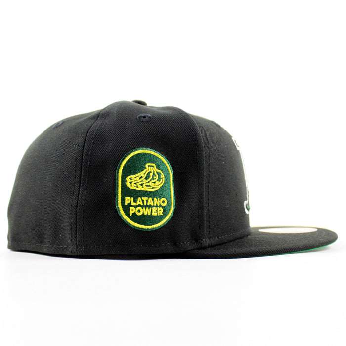 Tampa Bay Devil Rays Platanos Power New Era 59Fifty Fitted Hat (Black Green Under Brim)