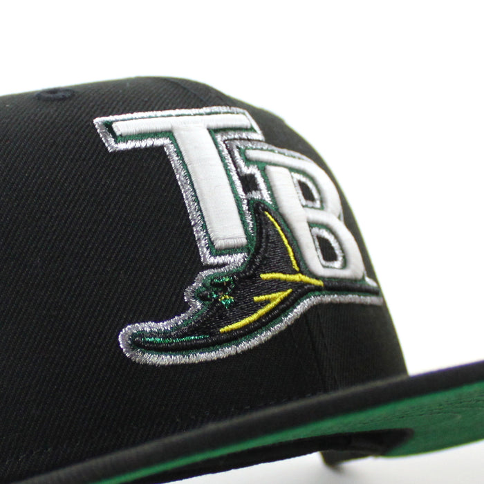 Tampa Bay Devil Rays Platanos Power New Era 59Fifty Fitted Hat (Black Green Under Brim)