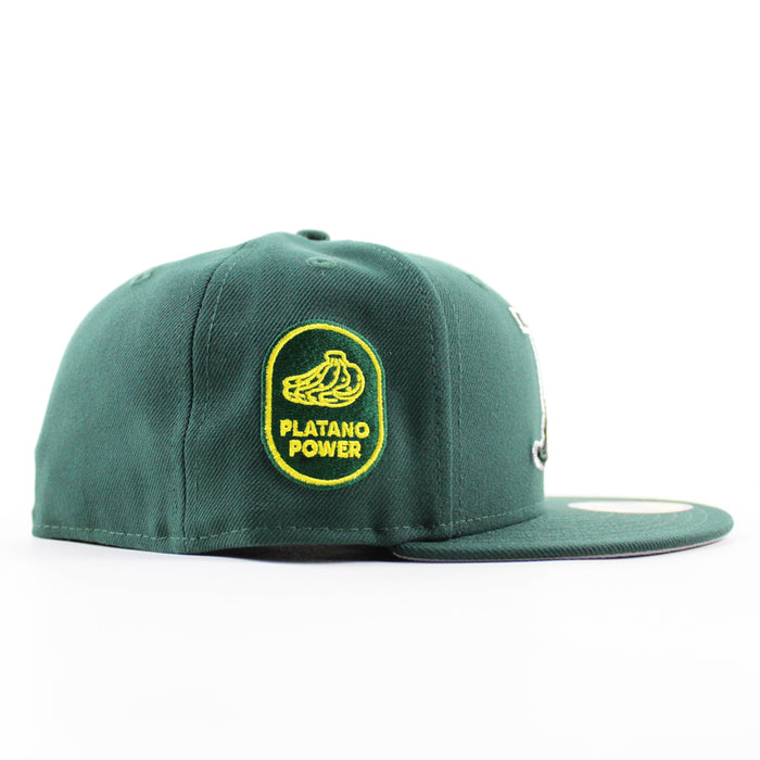 Tampa Bay Devil Rays Platanos Power New Era 59Fifty Fitted Hat (Dark Green Gray Under Brim)