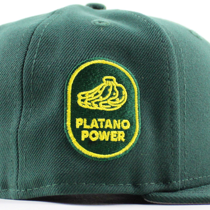 Tampa Bay Devil Rays Platanos Power New Era 59Fifty Fitted Hat (Dark Green Gray Under Brim)