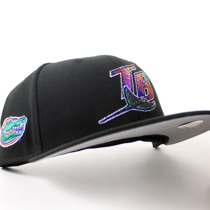 Tampa Bay Devil Rays x Florida Gators New Era 59Fifty Fitted Hat (Black Gray UnderBrim)