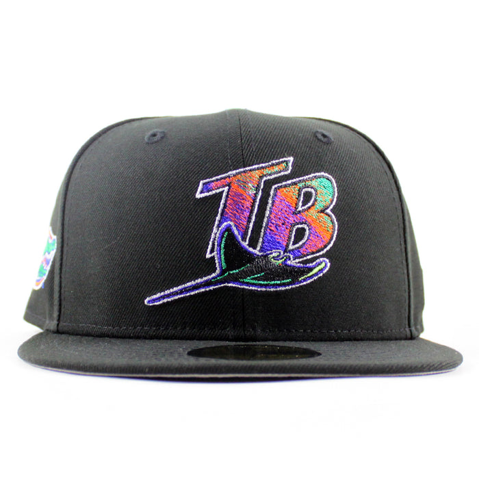 Tampa Bay Devil Rays x Florida Gators New Era 59Fifty Fitted Hat (Black Gray UnderBrim)